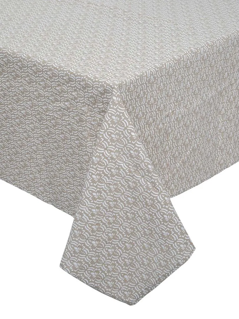 Nappe rectangulaire imprimée Arya - Beige clair