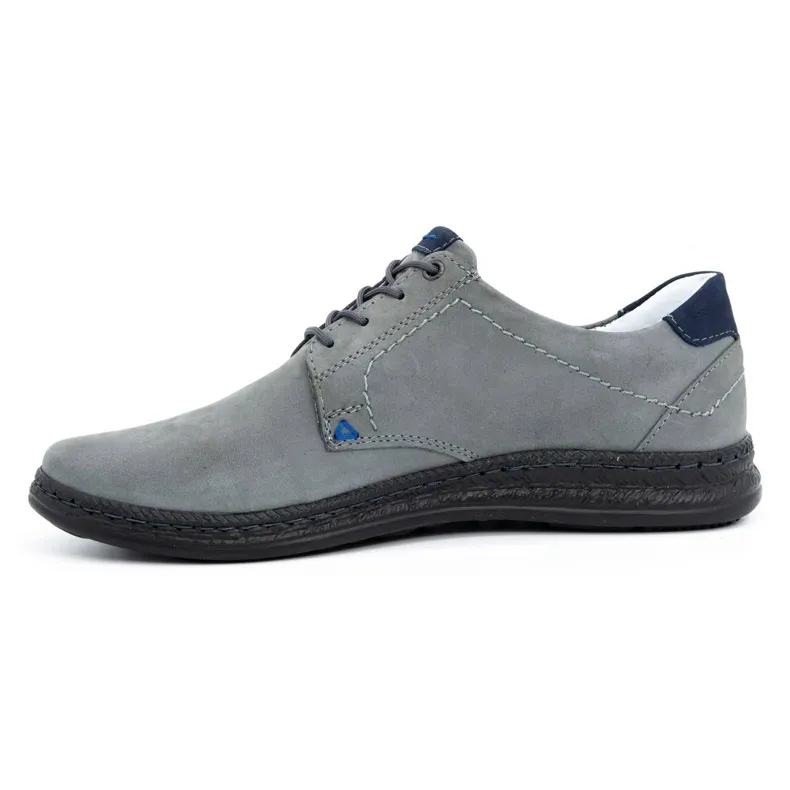 Olivier Chaussures décontractées en cuir pour hommes 930MA gris