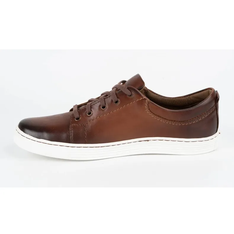 Olivier Chaussures décontractées en cuir pour hommes 946MA marron brun