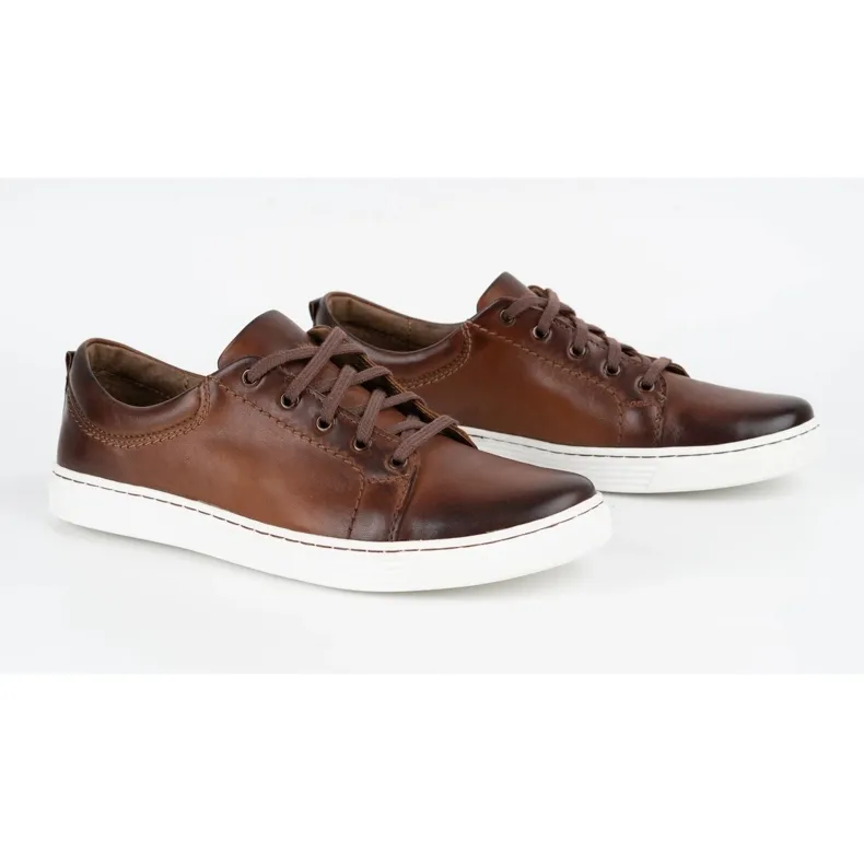 Olivier Chaussures décontractées en cuir pour hommes 946MA marron brun