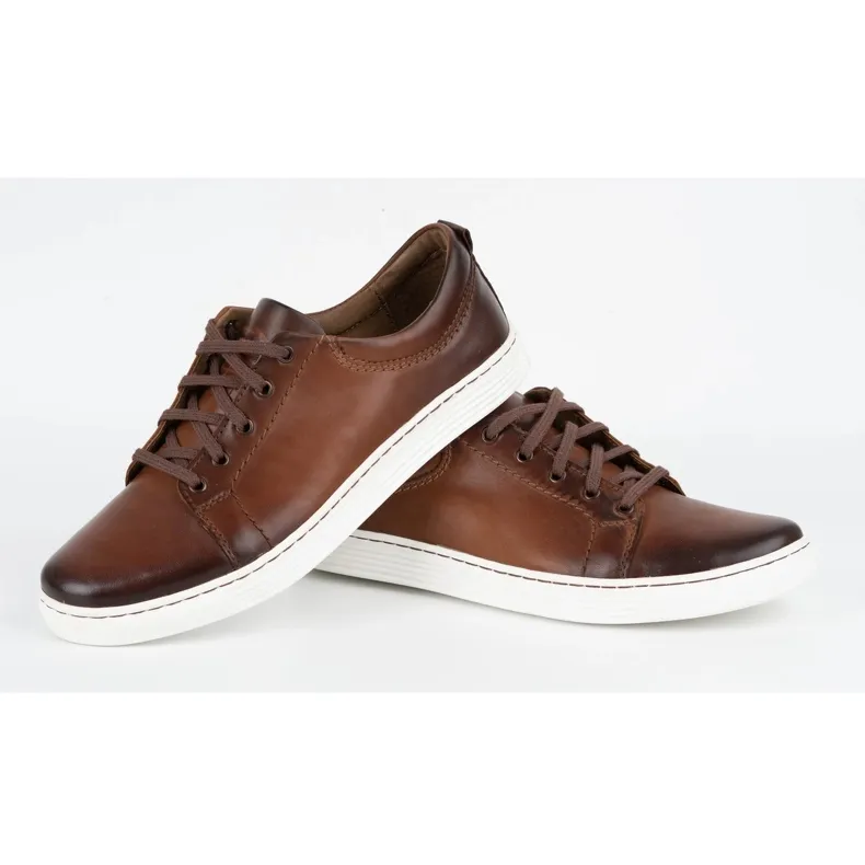 Olivier Chaussures décontractées en cuir pour hommes 946MA marron brun