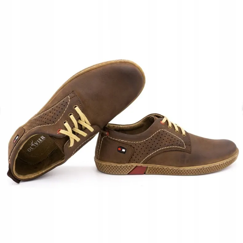 Olivier Chaussures décontractées pour hommes 302GT marron brun