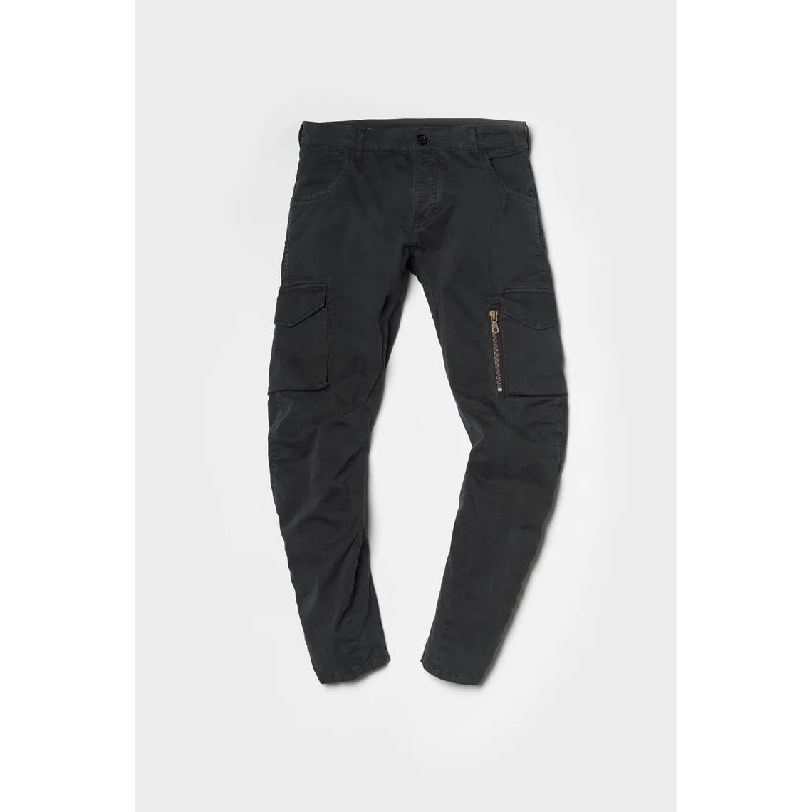 Pantalon cargo Alban noir en coton | 3 Suisses