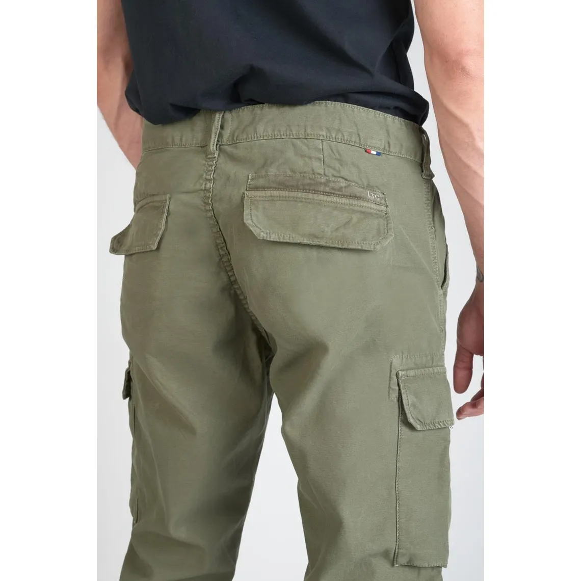 Pantalon cargo pour homme Sami vert en coton | 3 Suisses