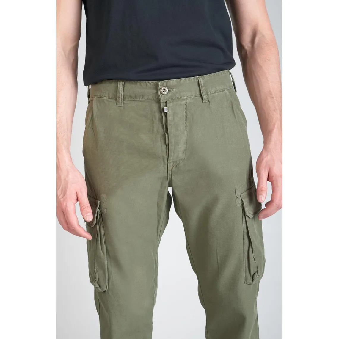 Pantalon cargo pour homme Sami vert en coton | 3 Suisses