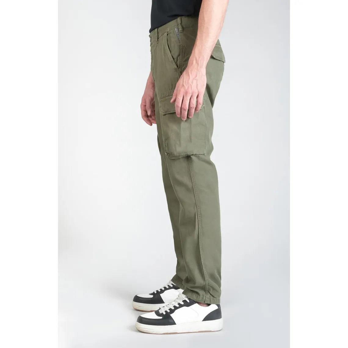 Pantalon cargo pour homme Sami vert en coton | 3 Suisses