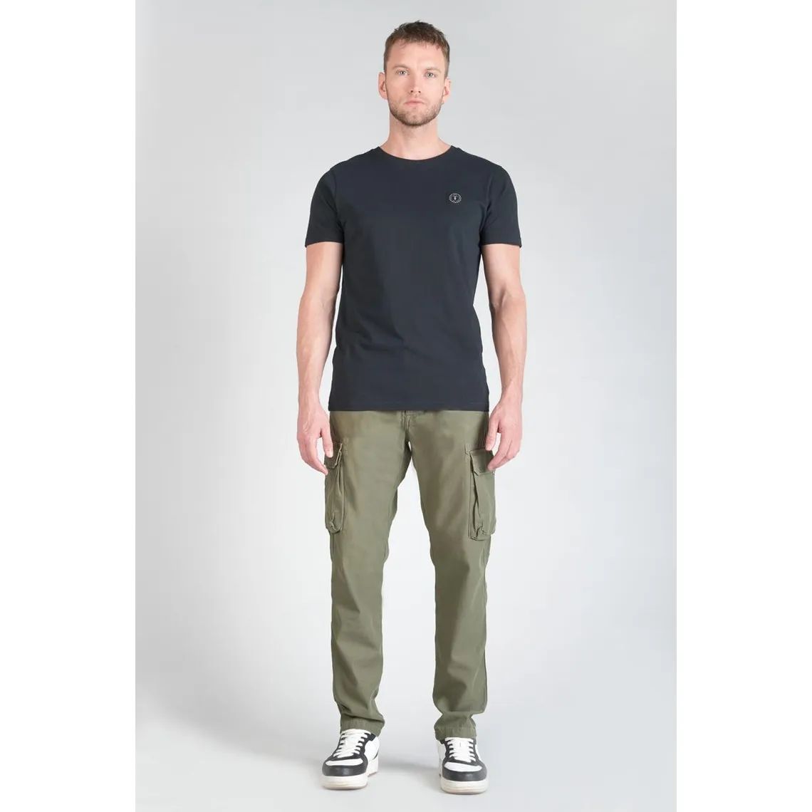 Pantalon cargo pour homme Sami vert en coton | 3 Suisses