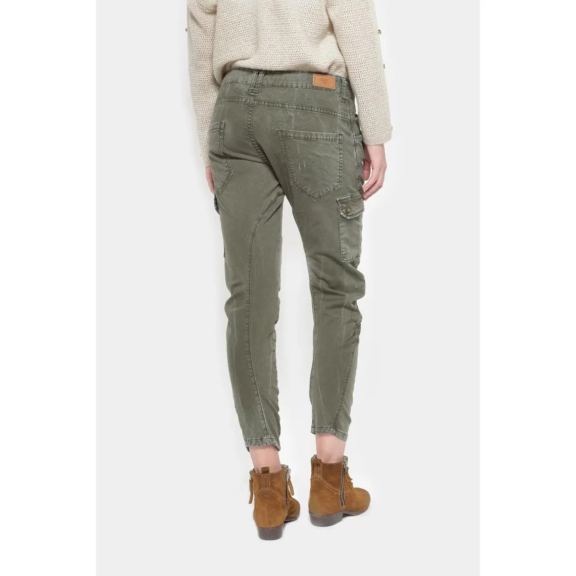 Pantalon cargo RIVERA vert en coton | 3 Suisses