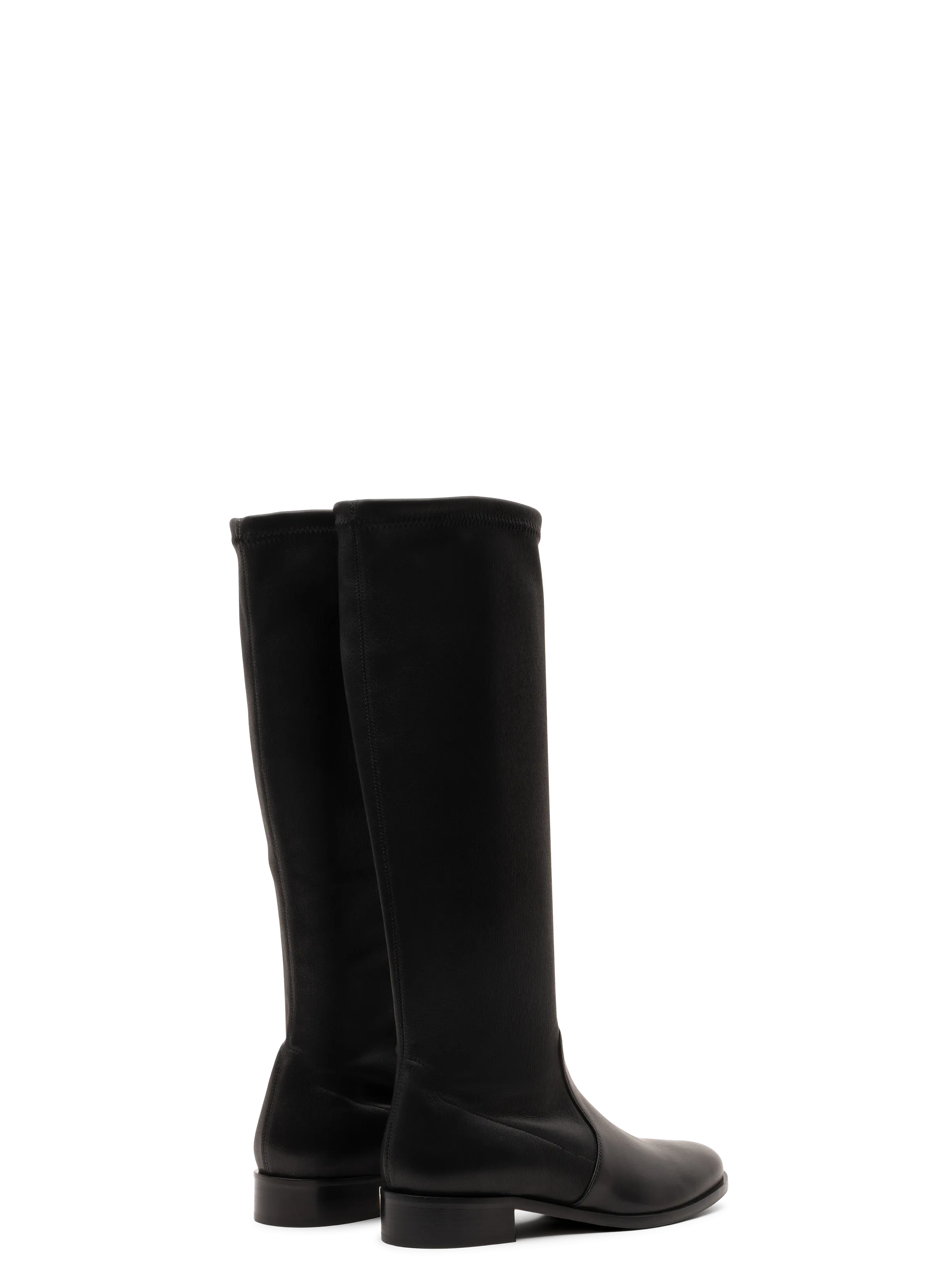 PARALLELE  Bottes en cuir nappa stretch rivas - Noir