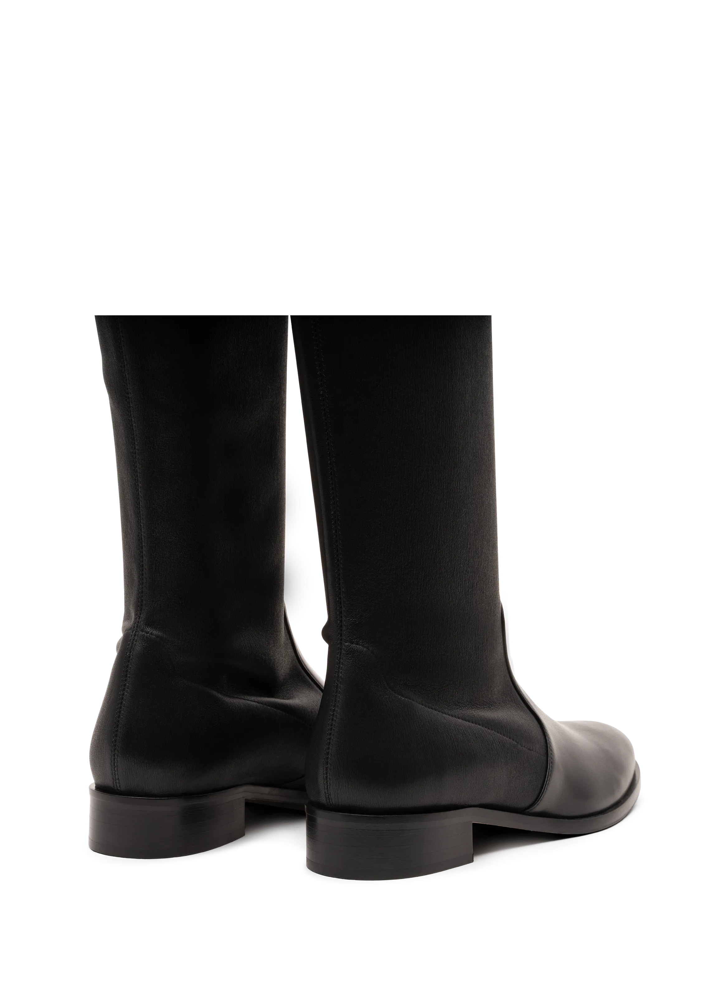 PARALLELE  Bottes en cuir nappa stretch rivas - Noir