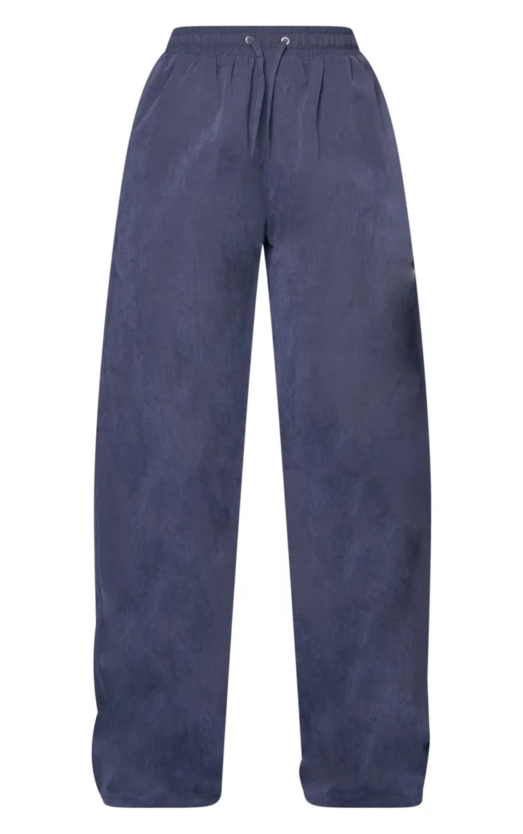 Petite Pantalon cargo en peau de pêche gris anthracite