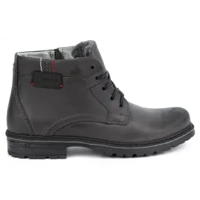 Polbut Bottes d'hiver en cuir pour hommes J35S gris