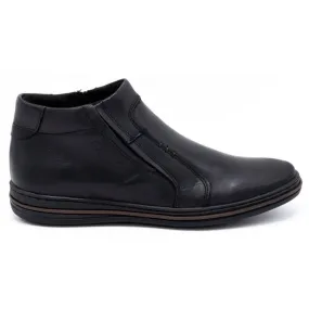 Polbut Chaussures d'hiver en cuir pour hommes 381F noir le noir