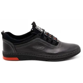 Polbut Chaussures décontractées en cuir pour hommes grises K24