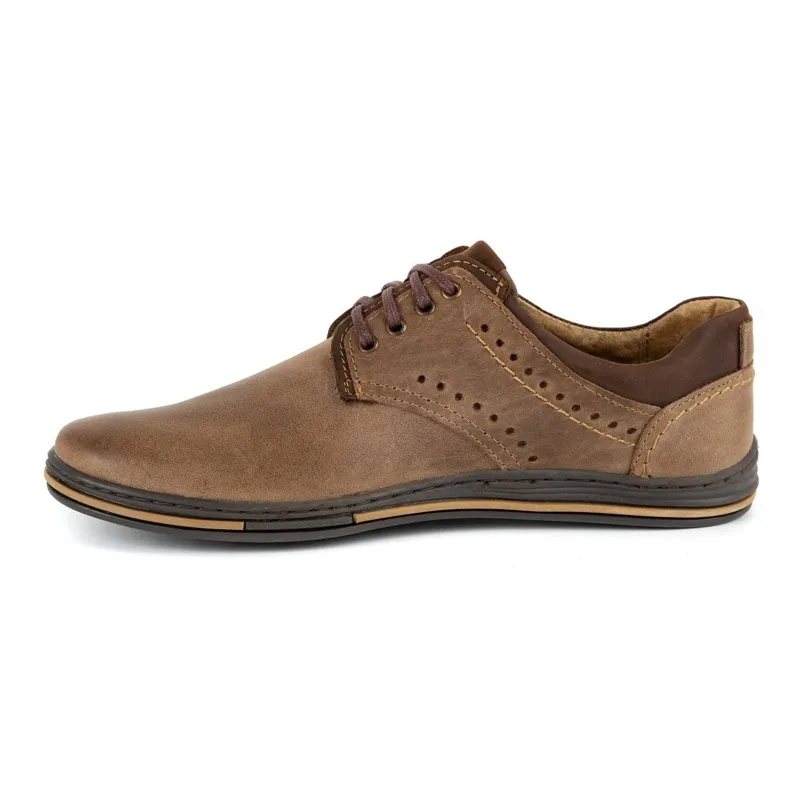 Polbut Chaussures décontractées pour hommes 402 marron brun