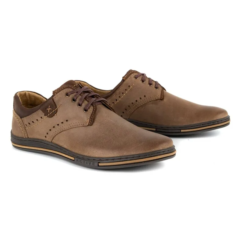 Polbut Chaussures décontractées pour hommes 402 marron brun