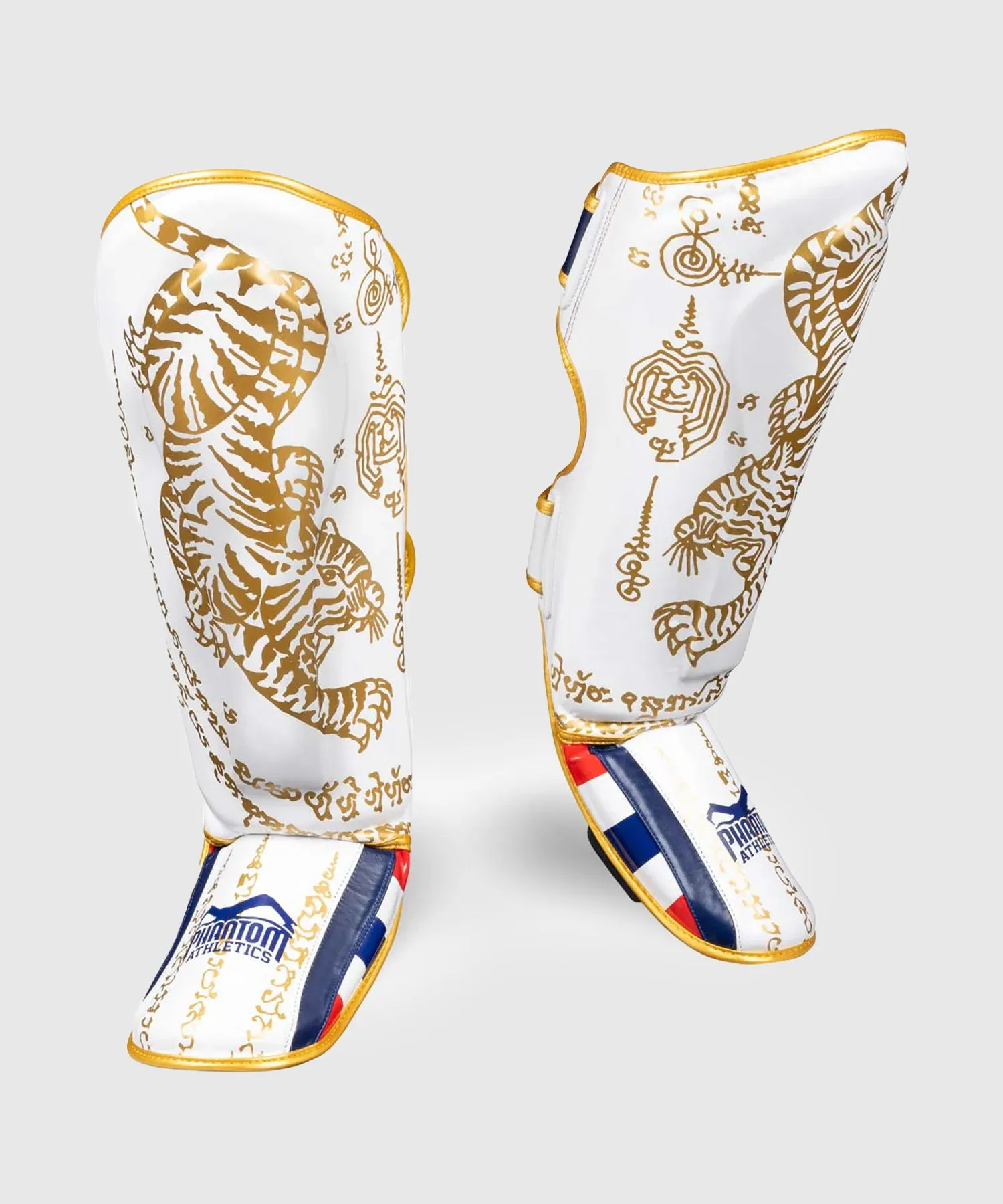 Protège-tibias  Phantom Athletics muay thai  LIMITED EDITION - Blanc/Or