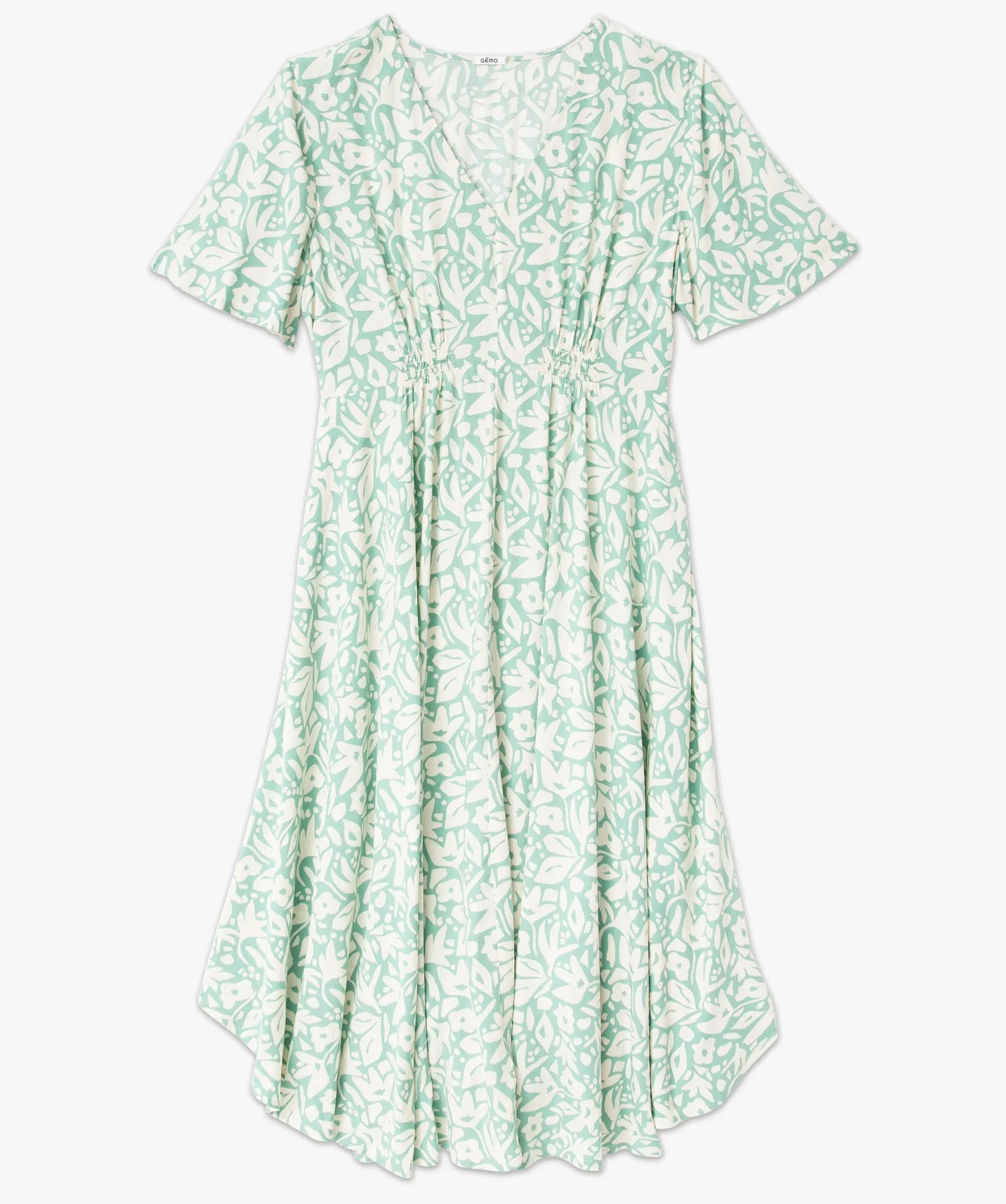 robe a manches courtes a motifs fleuris femme grande taille vert robes