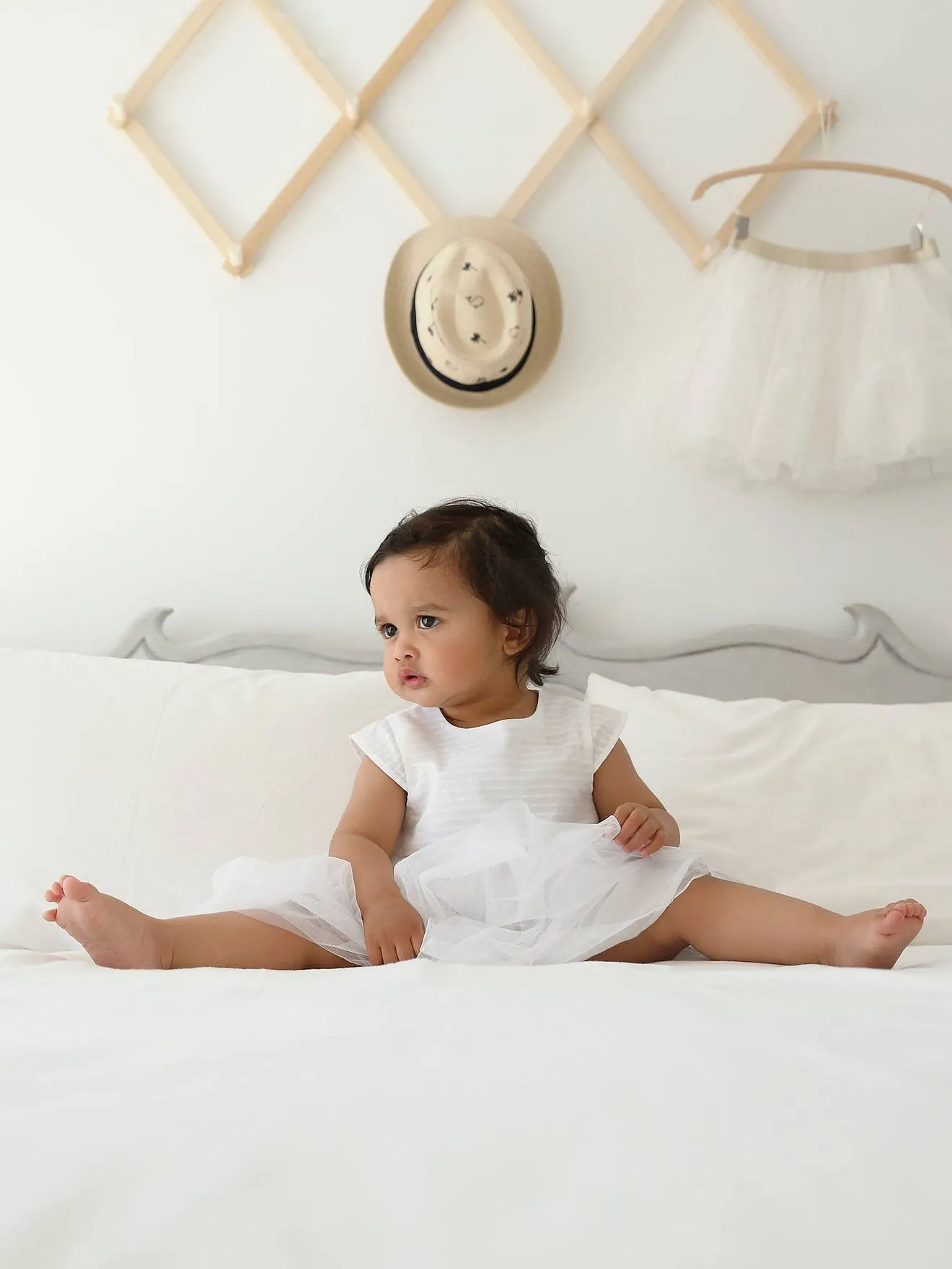 Robe de cérémonie bébé avec tulle blanc - Vertbaudet