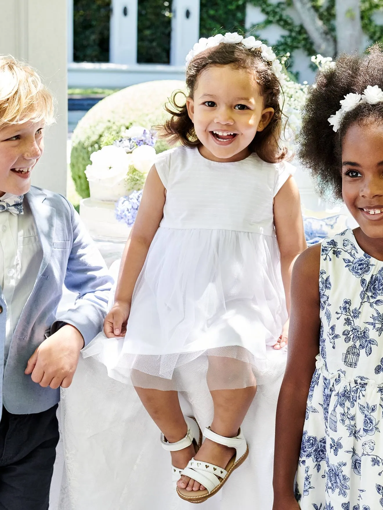 Robe de cérémonie bébé avec tulle blanc - Vertbaudet