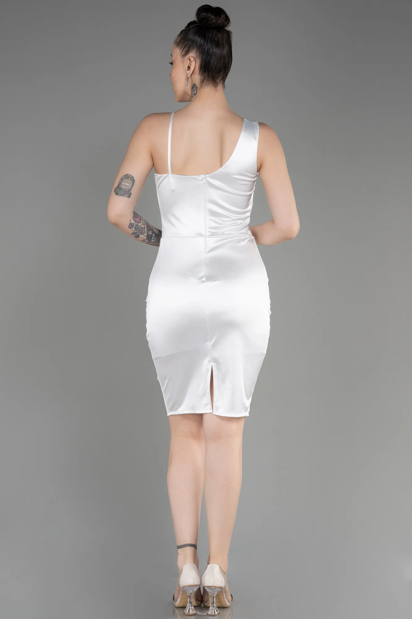 Robe de Cérémonie Courte Blanc ABK2024