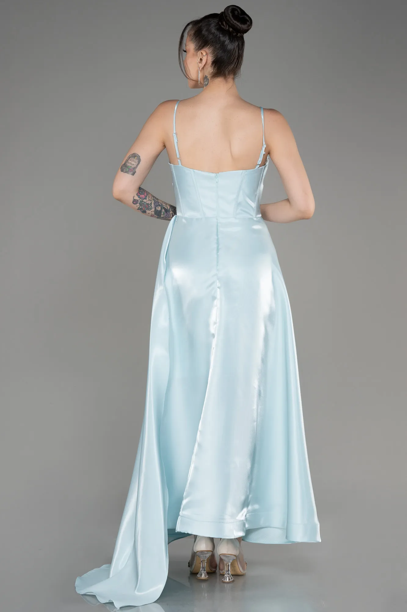 Robe de Cérémonie Midi Bleu clair ABK2063