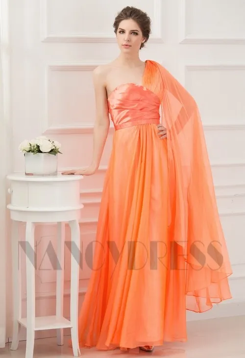 robe de cérémonie orange long 