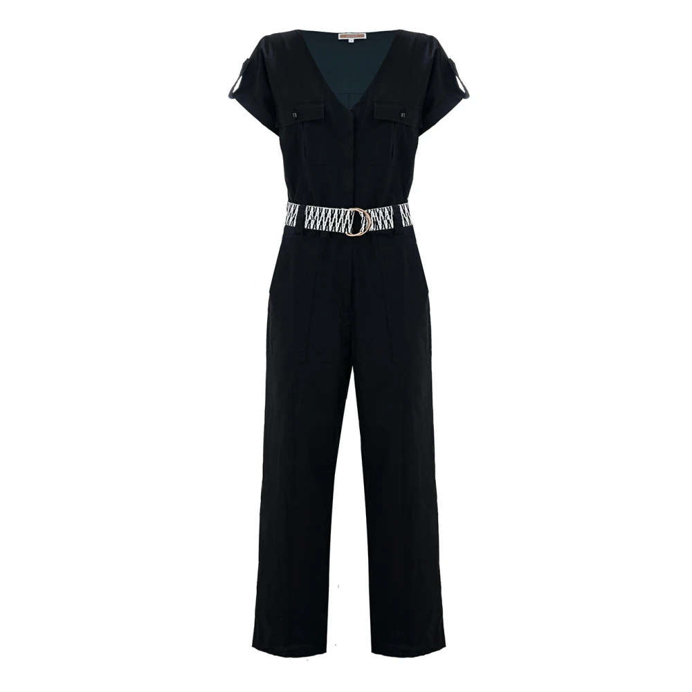 Robe Jumpsuit en Coton Noir