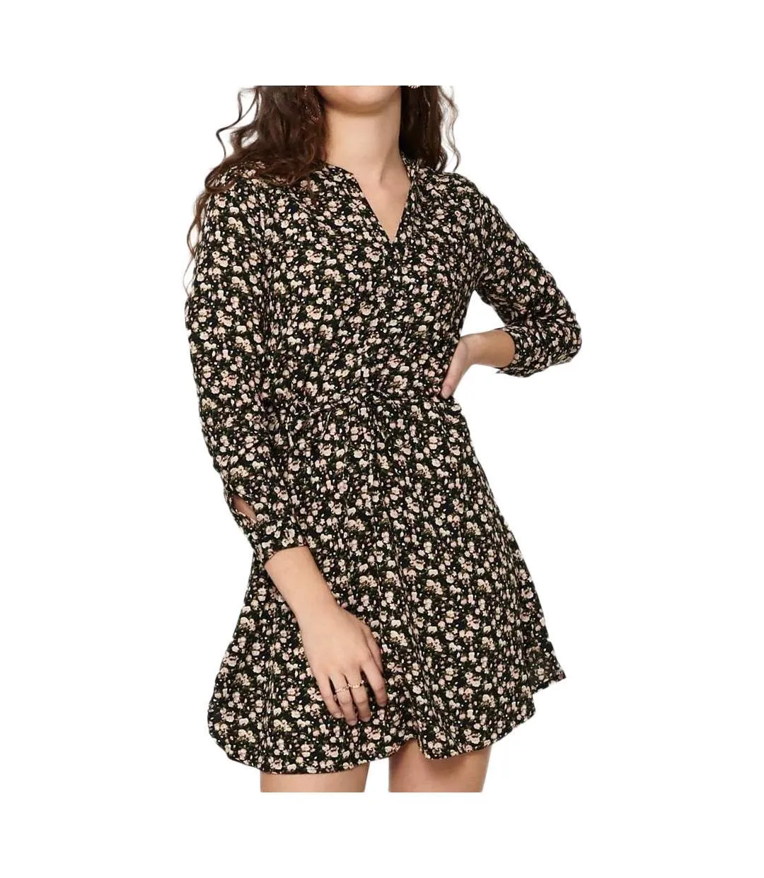 Robe Noire à Motifs Femme Only Cory