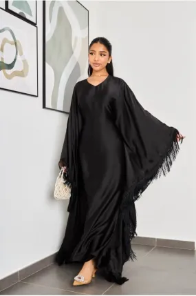 Robe à franges ajustable à la taille