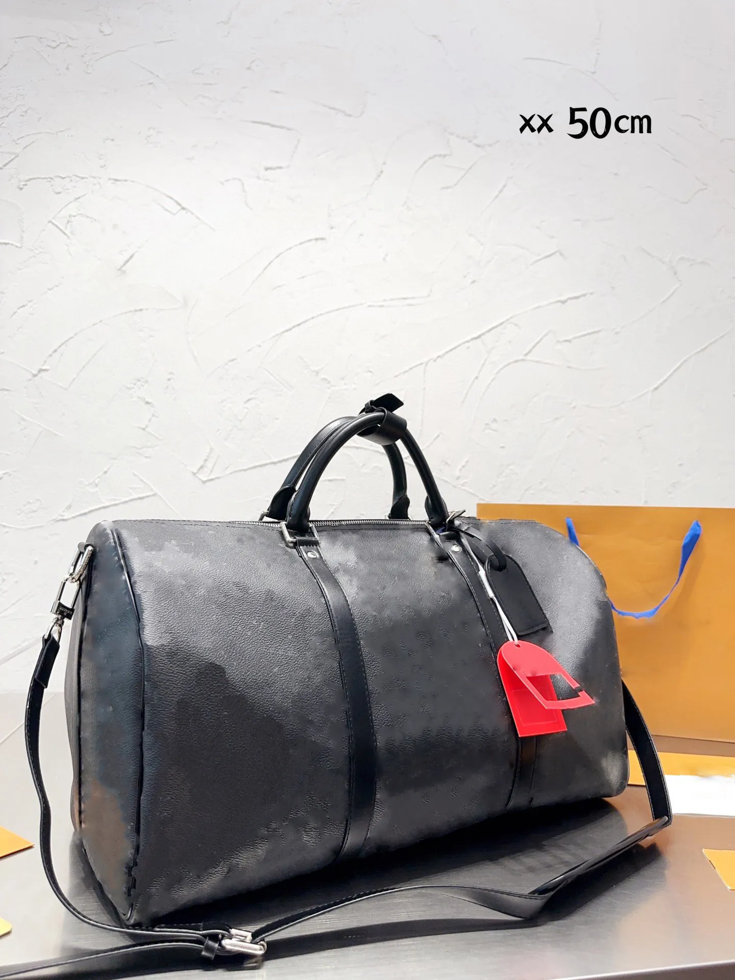 Sac De Sport Classique 45 Cm 50 Cm Bagages De Voyage Pour Hommes En Cuir Véritable Sac À Main De Grande Capacité Fourre Tout Sac