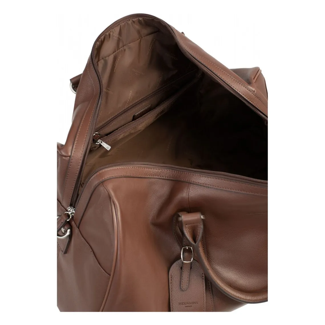 Sac de voyage Cuir CONFORT Chocolat Ira Hexagona - Sac de voyage Homme sur MenCorner