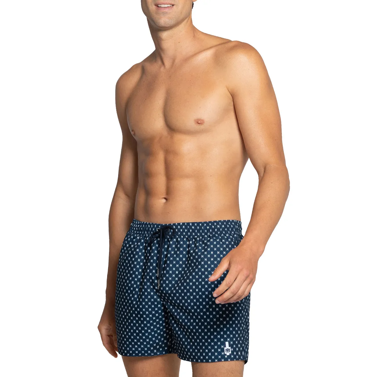 Short de bain homme Aruba bleu à motifs géométriques Impetus