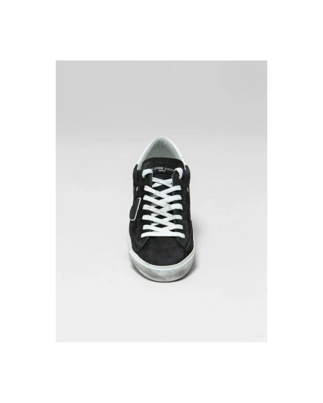 Sneakers PRSX LOW MAN NB23 NUBUCK LAVE NOIR - Philippe Model  | Chez Maman Rouen