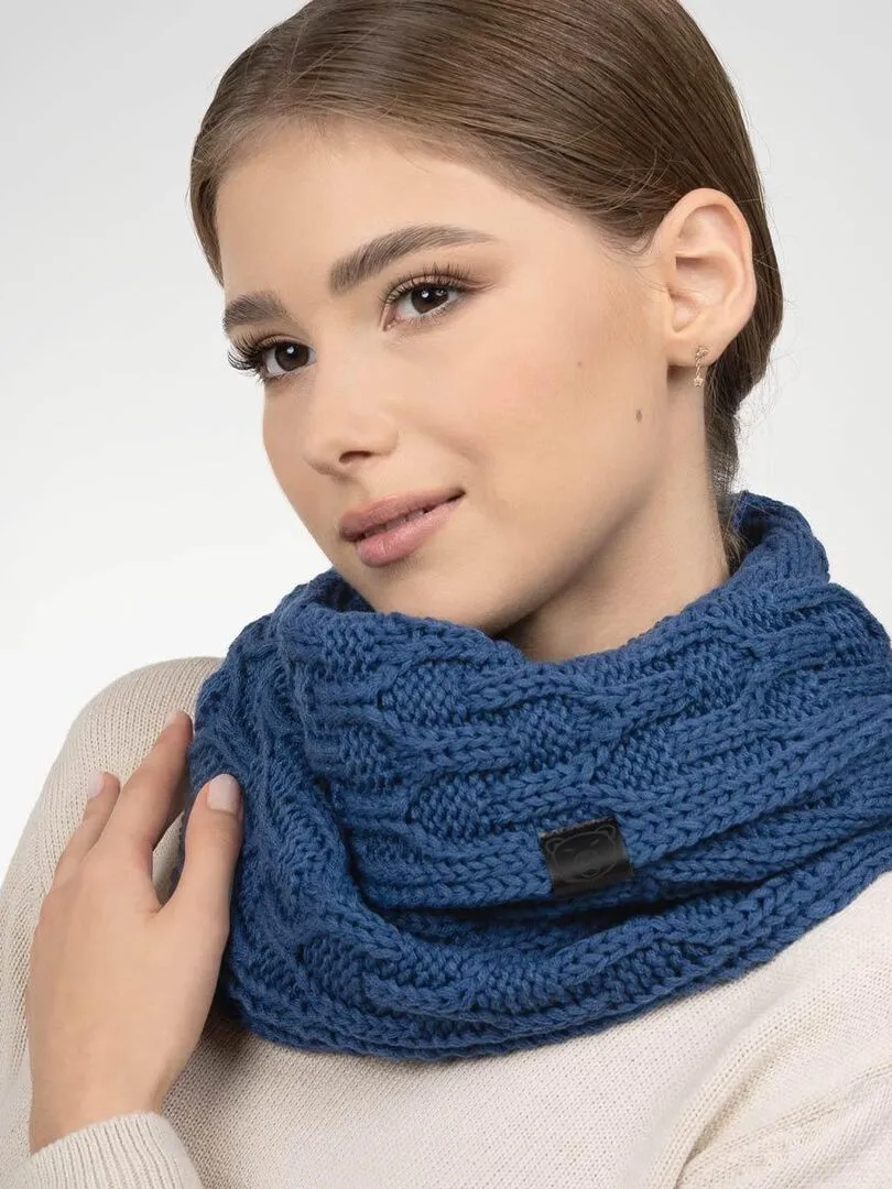 Snood Maribel - Made in UE - Bleu marine