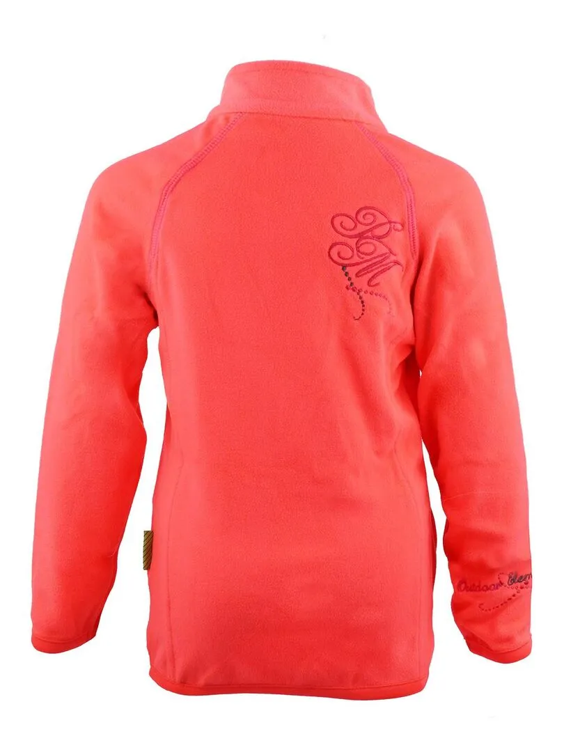 Sweat polaire fille GAFONE - PEAK MOUNTAIN - Orange corail