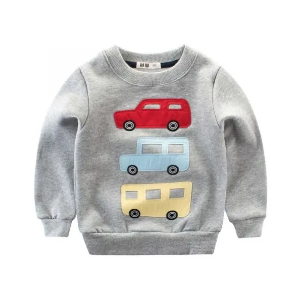 Sweatshirt garçon voitures camions crewneck