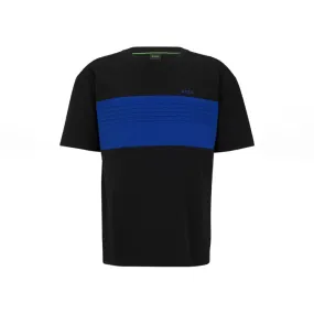 T-SHIRT TEE 5 BOSS EN COTON POLYESTER NOIR