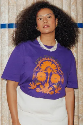 T-shirt à motifs Femme - Imprimé violet