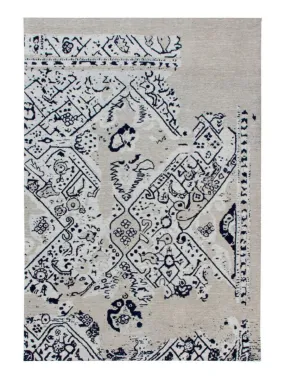 Tapis kilim GEOSTRA tissé main en coton OEKO-TEX® - Gris