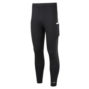 Vêtements de sport RONHILL Homme | Collant de running RONHILL Men's Tech Revive Stretch Tight All Black pour homme | RH-005