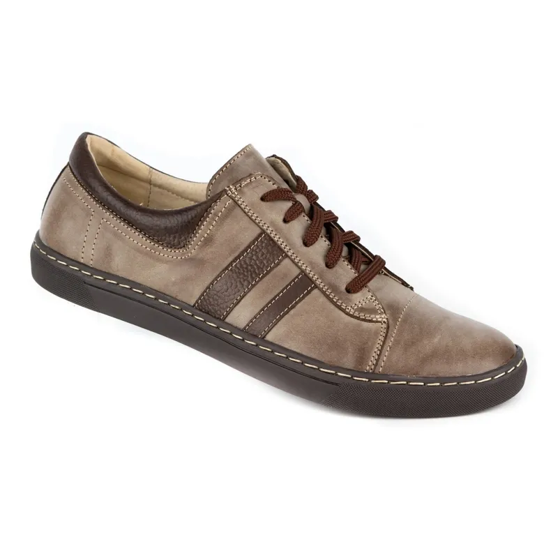 WASAK Chaussures décontractées en cuir pour hommes 0150W marron brun