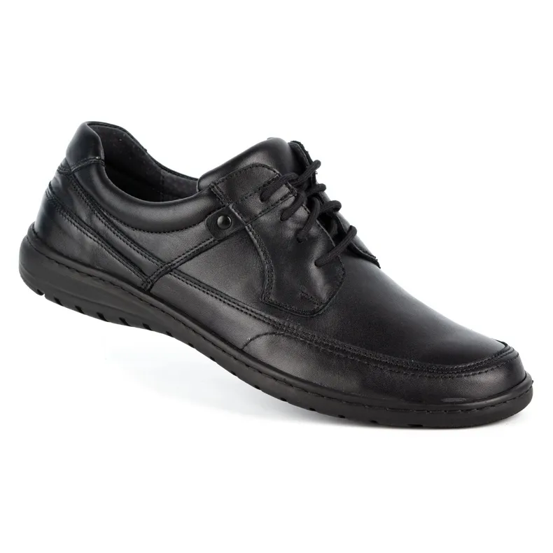 WASAK Chaussures décontractées en cuir pour hommes 0186W noir le noir